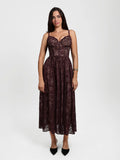 Popilush® Shapewear Lace Corset A-Line Maxi Dress