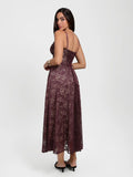 Popilush® Shapewear Lace Corset A-Line Maxi Dress