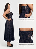 Popilush® Shapewear Lace Corset A-Line Maxi Dress