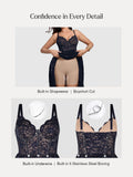 Popilush® Shapewear Lace Corset A-Line Maxi Dress