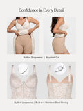 Popilush® Shapewear Lace Corset A-Line Maxi Dress