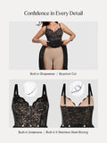 Popilush® Shapewear Lace Corset A-Line Maxi Dress