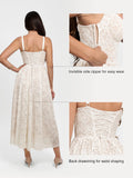 Popilush® Shapewear Lace Corset A-Line Maxi Dress