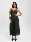 Popilush® Black / 3XL Shapewear Lace Corset A-Line Maxi Dress