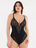 Popilush® Sexy Tops Body Shaper Shapewear Lace Deep V-Neck Sculpting Thong Bodysuit