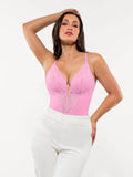 Popilush® Sexy Tops Body Shaper Shapewear Lace Deep V-Neck Sculpting Thong Bodysuit