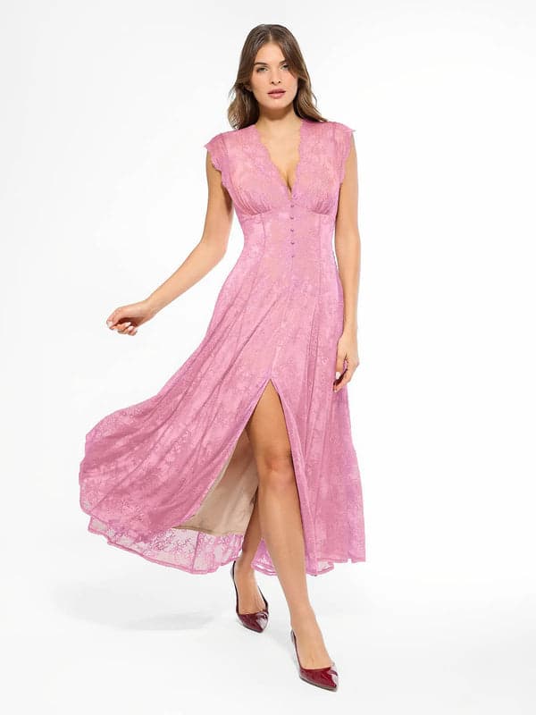 Popilush® Shapewear Lace Fantasy Mini & Maxi Sculpting Dress Set