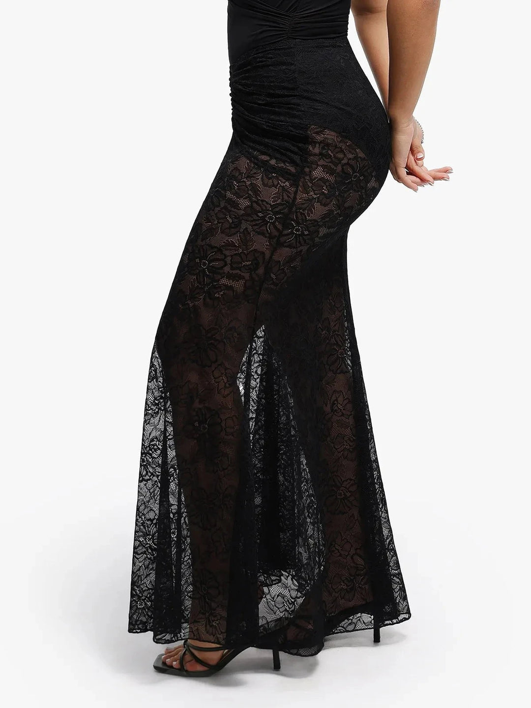 Popilush® Shapewear Lace Fishtail Coverup Maxi Skirt