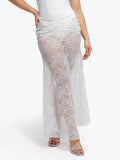 Popilush® Shapewear Lace Fishtail Coverup Maxi Skirt
