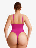 Popilush® Shapewear Lace-Up Corset Bodysuit with Removable Straps