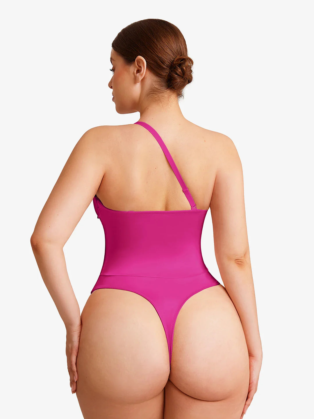 Popilush® Shapewear Lace-Up Corset Bodysuit with Removable Straps