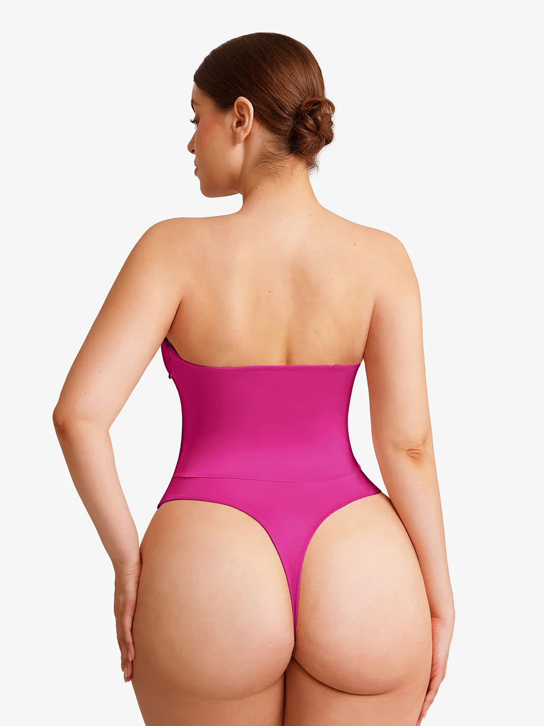 Popilush® Shapewear Lace-Up Corset Bodysuit with Removable Straps