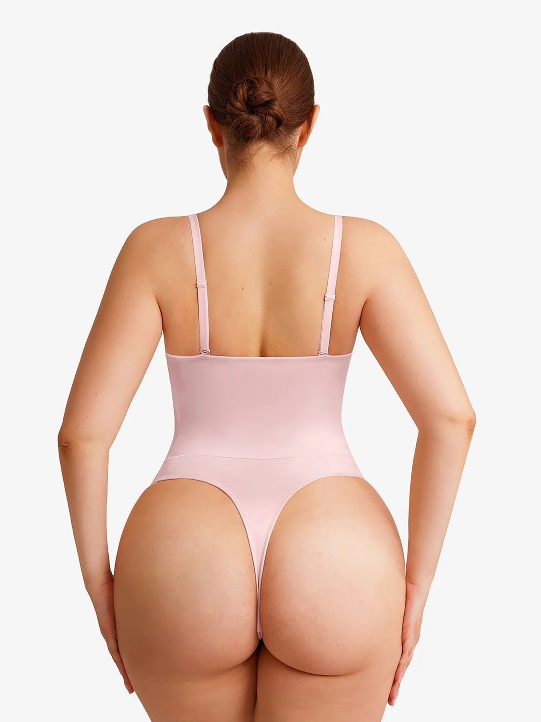 Popilush® Shapewear Lace-Up Corset Bodysuit with Removable Straps