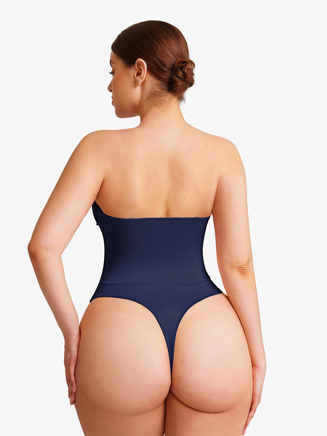 Popilush® Shapewear Lace-Up Corset Bodysuit with Removable Straps
