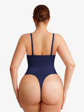 Popilush® Shapewear Lace-Up Corset Bodysuit with Removable Straps