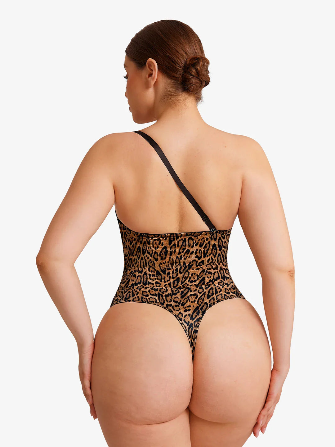 Popilush® Shapewear Lace-Up Corset Bodysuit with Removable Straps
