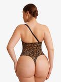 Popilush® Shapewear Lace-Up Corset Bodysuit with Removable Straps