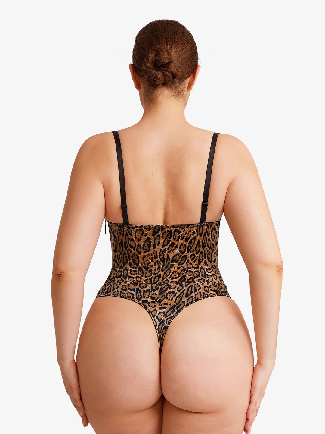 Popilush® Shapewear Lace-Up Corset Bodysuit with Removable Straps