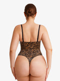 Popilush® Shapewear Lace-Up Corset Bodysuit with Removable Straps
