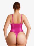 Popilush® Shapewear Lace-Up Corset Bodysuit with Removable Straps