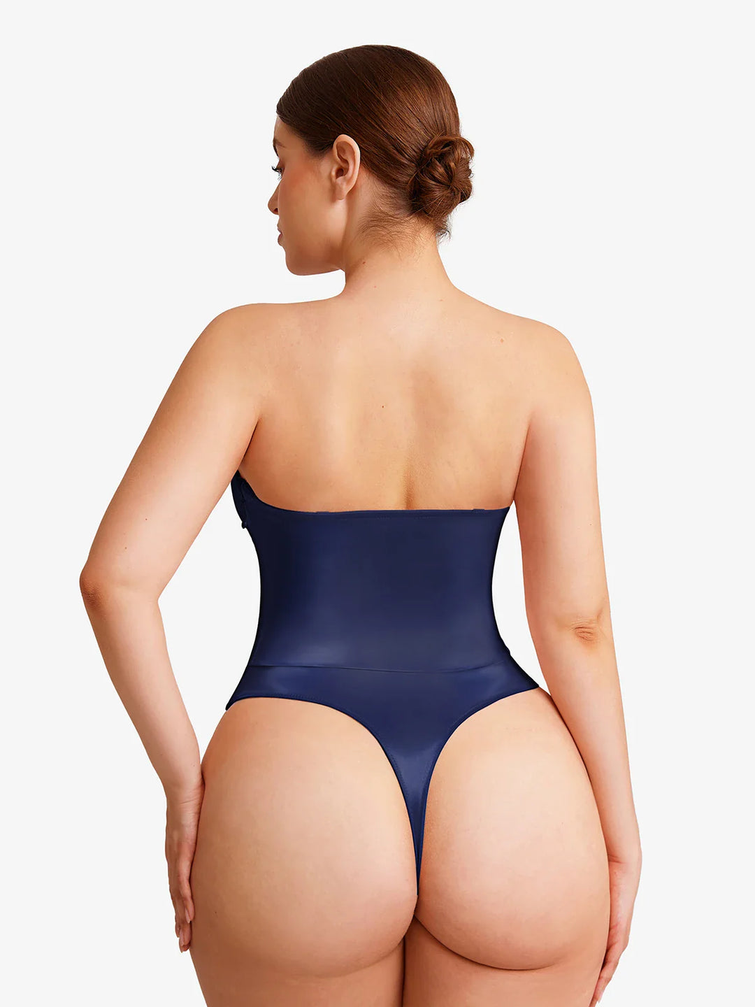 Popilush® Shapewear Lace-Up Corset Bodysuit with Removable Straps