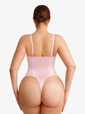 Popilush® Shapewear Lace-Up Corset Bodysuit with Removable Straps