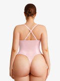 Popilush® Shapewear Lace-Up Corset Bodysuit with Removable Straps