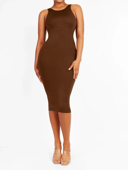 Popilush® Brown / XS/S Shapewear Large U-Back Snatched Seamless Dress