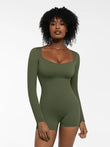Popilush® shapewear romper with a sweetheart neckline, for tummy control