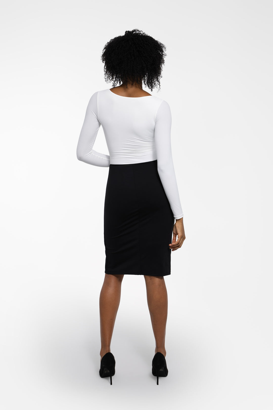 Popilush® Shapewear Long Sleeve Tummy Control V Neck Bodysuit