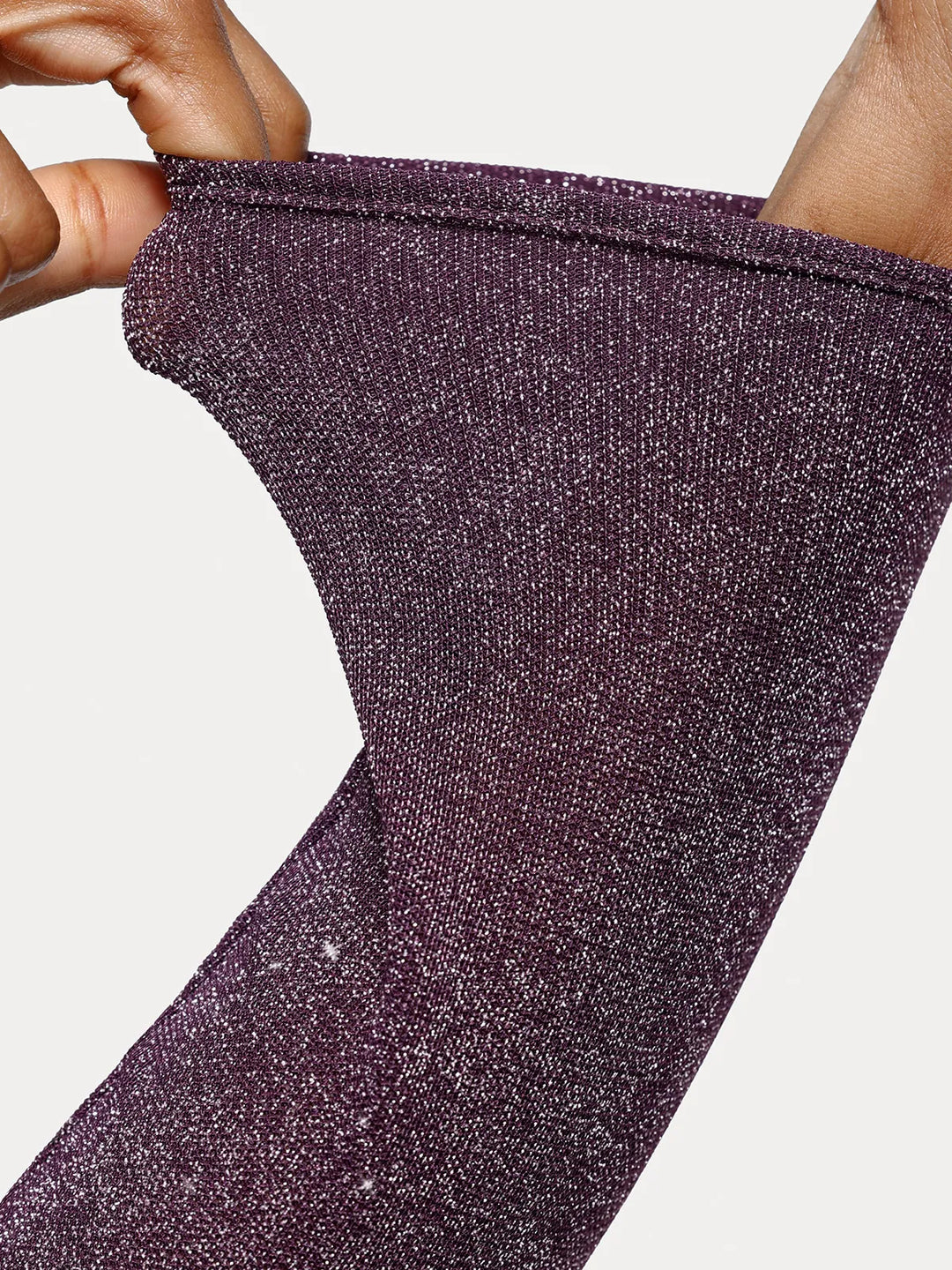 Popilush® Off Shoulder Shine Tops Body Shaper Winter Shapewear Metallic Knit Long Sleeve Slimming Bodysuit