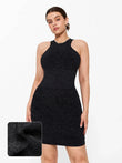 Popilush® Black / XS Shapewear Metallic Seamless Sculpting Dress