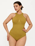 Popilush® Shapewear Metallic Seamless Tummy-Control Bodysuit