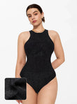 Popilush® Black / XS Shapewear Metallic Seamless Tummy-Control Bodysuit