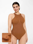 Popilush® Chocolate / XS Shapewear Metallic Seamless Tummy-Control Bodysuit