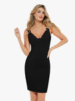 Black cami mini dress with lace detail, a Popilush® fashion piece