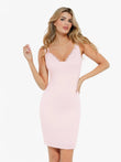 Lace-trimmed pink cami mini dress by Popilush®, flattering and stylish.