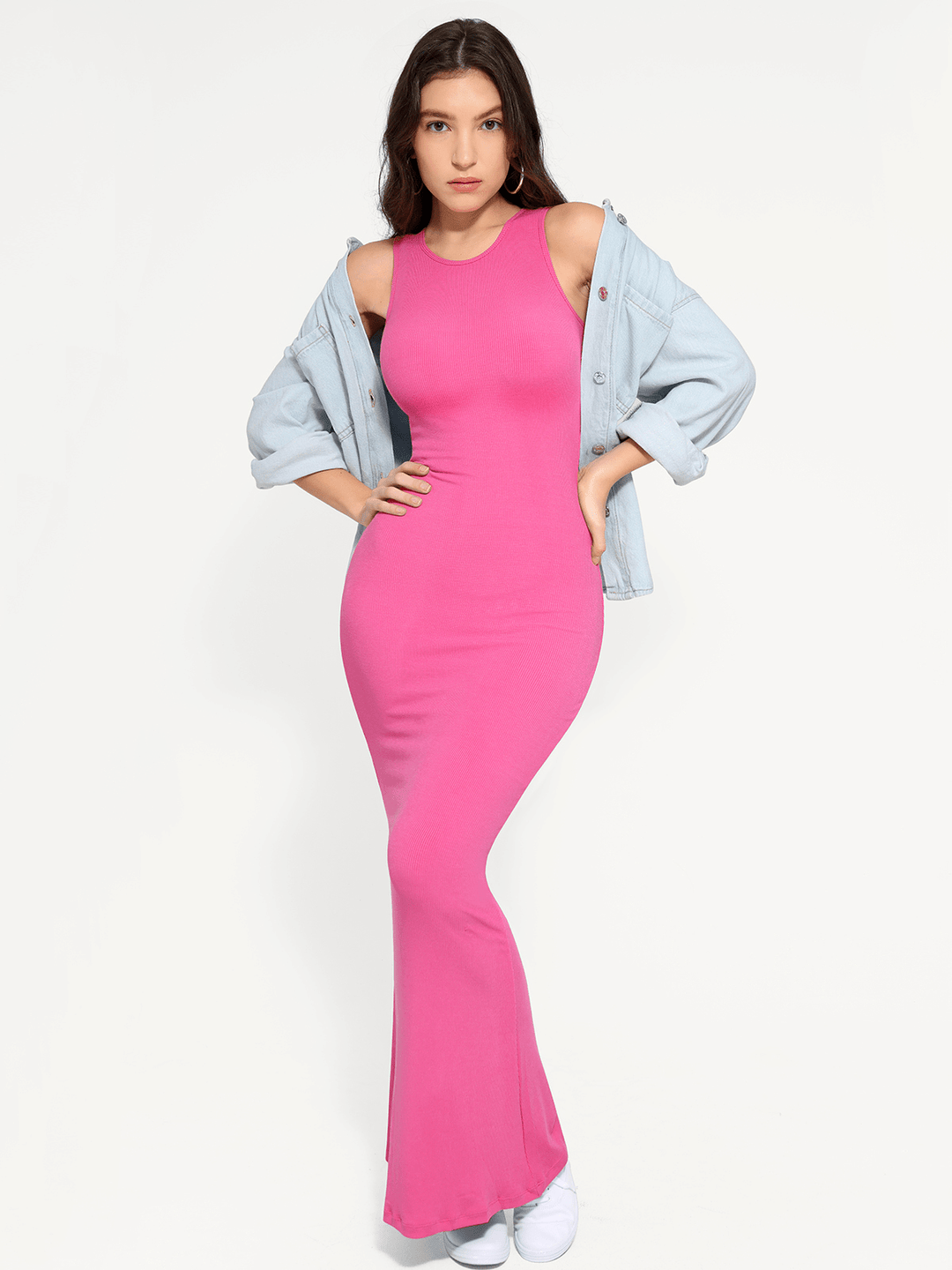 Modal Sleeveless Shapewear Maxi Dress | Tummy Control Modal Sleeveless Shapewear Maxi Dress | Tummy Control
