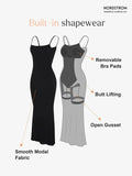 Popilush® Bodycon Party Cocktail Loungewear Shapewear Modal Slimming Maxi Slip Dress