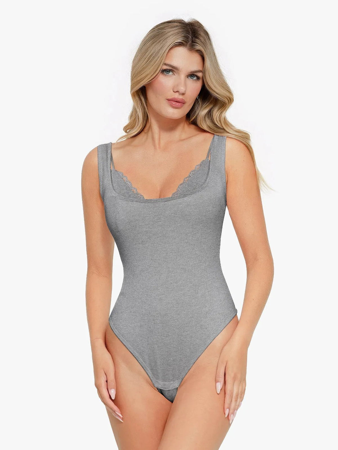 Modal Tummy Control Lace Cami Bodysuit | Shapewear - Popilush Modal Tummy Control Lace Cami Bodysuit | Shapewear - Popilush