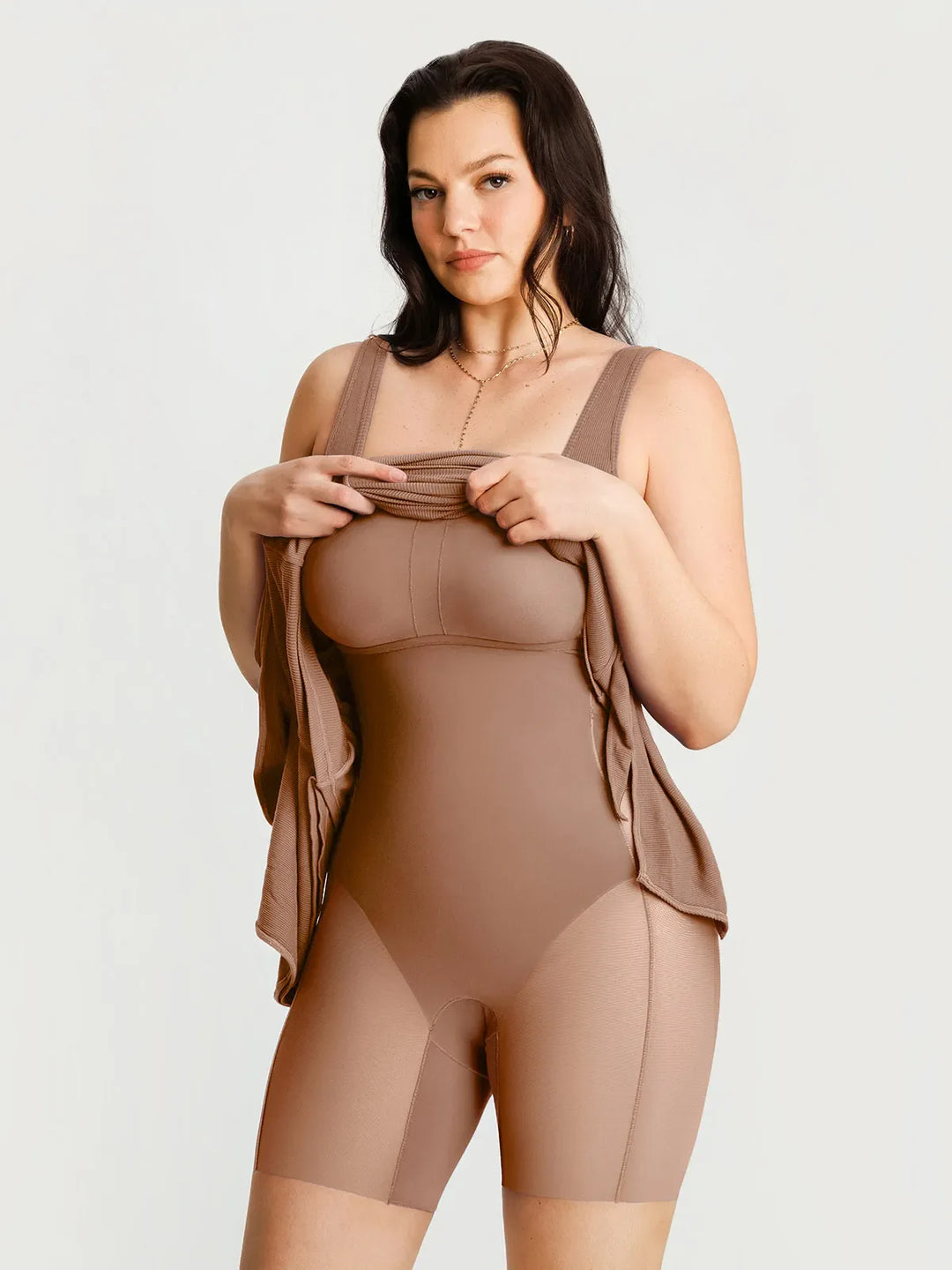 Popilush® Shapewear Modal Twist Wrap Tummy Control Maxi Dress