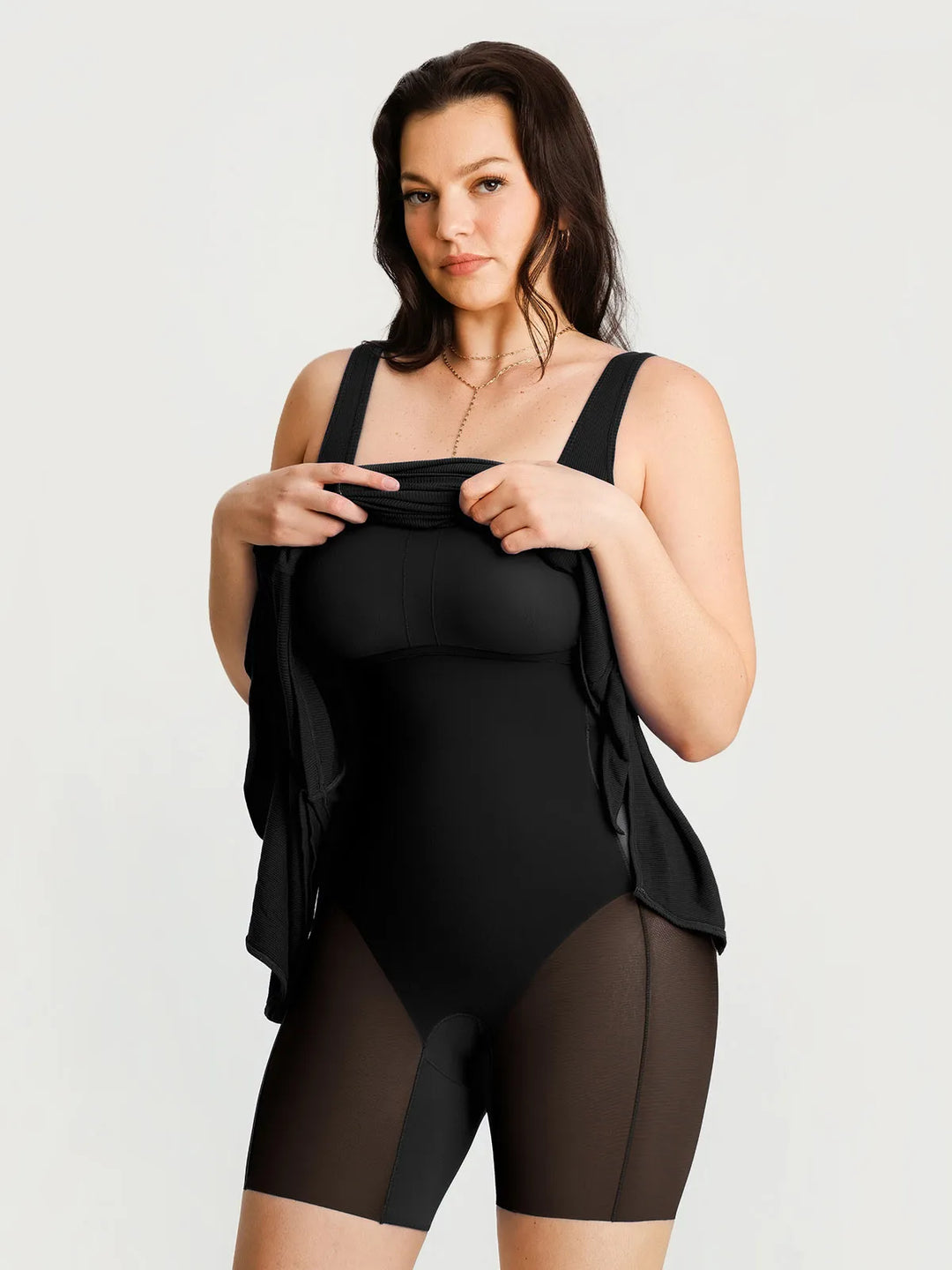Popilush® Shapewear Modal Twist Wrap Tummy Control Maxi Dress