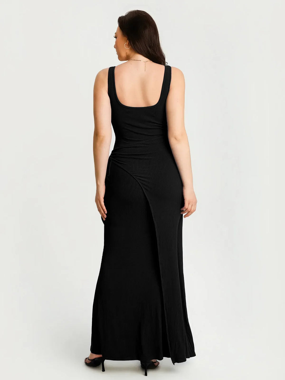 Popilush® Shapewear Modal Twist Wrap Tummy Control Maxi Dress