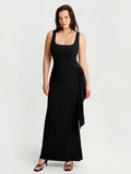 Popilush® Shapewear Modal Twist Wrap Tummy Control Maxi Dress