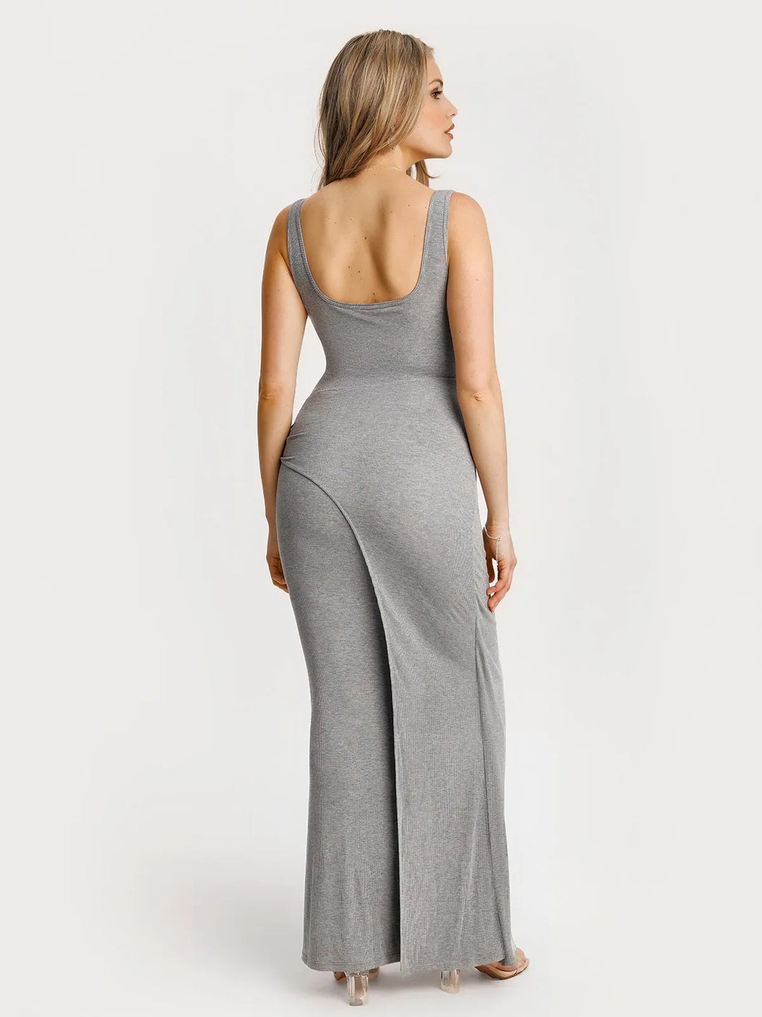Popilush® Shapewear Modal Twist Wrap Tummy Control Maxi Dress