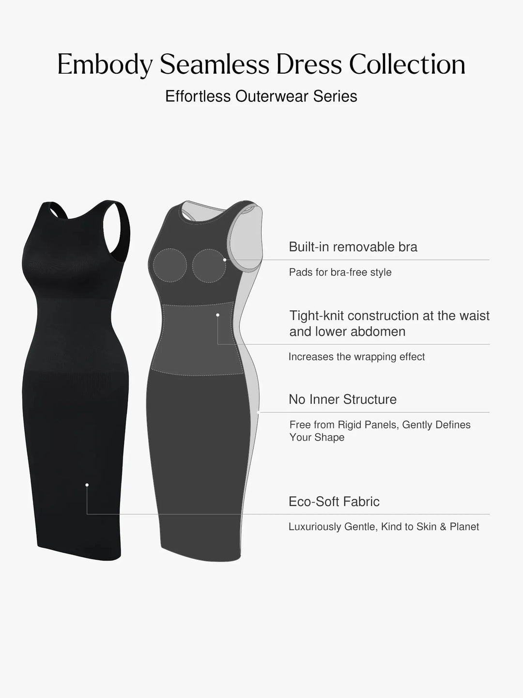 Popilush® Shapewear One Shoulder Bodycon Mini Dress