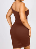 Popilush® Shapewear One Shoulder Bodycon Mini Dress