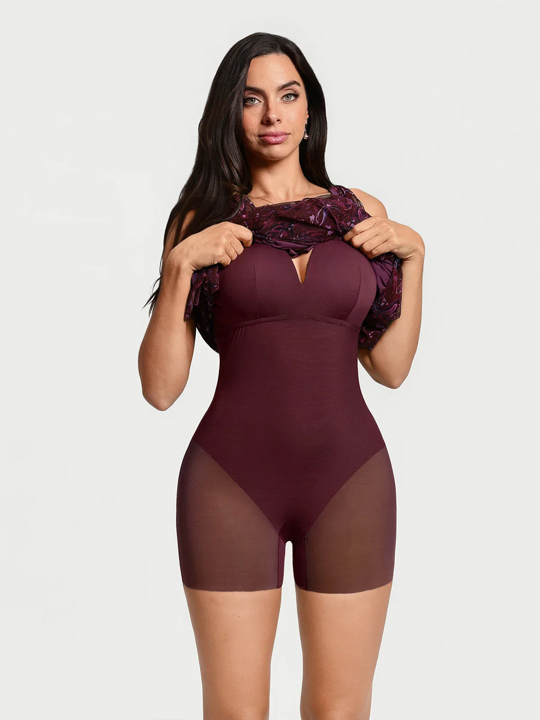 Popilush® Shapewear Paisley A-Line Maxi Dress