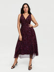 Popilush® Red Paisley / XS Shapewear Paisley A-Line Maxi Dress