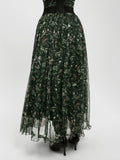 Popilush® Shapewear Paisley High Waist A-Line Maxi Skirt